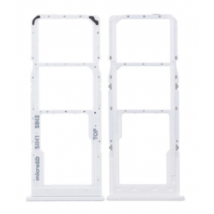 SIM kortelės laikiklis Samsung A125 A12 / A127 A12S White originalus (service pack)