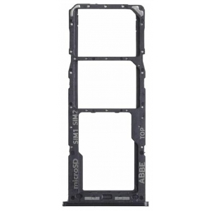 SIM kortelės laikiklis Samsung A225 A22 4G 2021 Black originalus (service pack)
