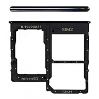 SIM kortelės laikiklis Samsung A315 A31 2020 Prism Crush Black originalus (service pack)