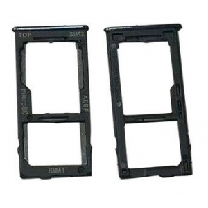 SIM kortelės laikiklis Samsung A426 A42 5G Black originalus (service pack)