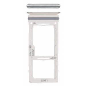 SIM kortelės laikiklis Samsung A525 / A526 / A528 / A725 / A726 A52 4G / A52 5G / A52S 5G / A72 4G / A72 5G White originalus (service pack)