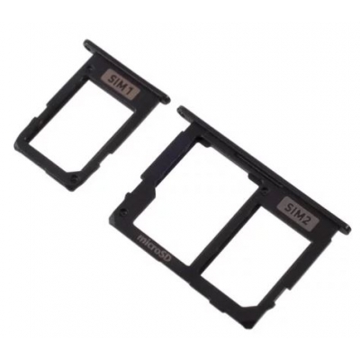 SIM kortelės laikiklis Samsung A600 A6 2018 (2 vnt) Black