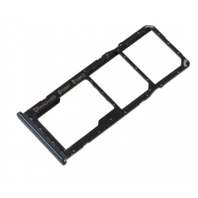 SIM kortelės laikiklis Samsung A750 A7 2018 Black originalus (service pack)