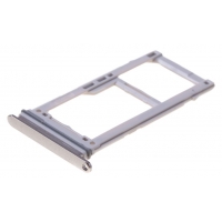 SIM kortelės laikiklis Samsung S10e / S10 / S10+ DUAL White / Silver originalus (used Grade A)
