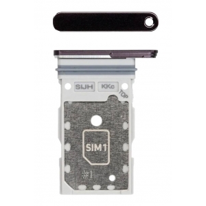 SIM kortelės laikiklis Samsung S908 S22 Ultra Dual Phantom Black originalus (service pack)