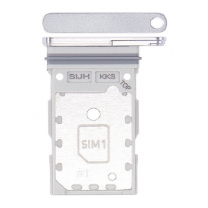 SIM kortelės laikiklis Samsung S908 S22 Ultra Dual Phantom White originalus (service pack)