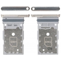 SIM kortelės laikiklis Samsung S911 / S916 S23 / S23 Plus Dual Cream originalus (service pack)
