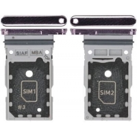 SIM kortelės laikiklis Samsung S911 / S916 S23 / S23 Plus Dual Lavender originalus (service pack)