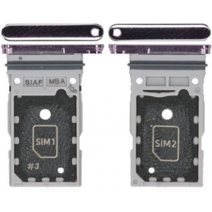 SIM kortelės laikiklis Samsung S911 / S916 S23 / S23 Plus Dual Lavender originalus (service pack)