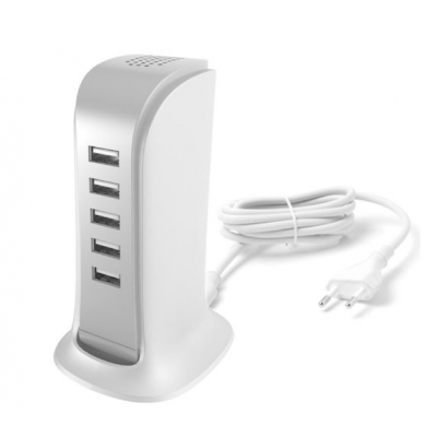 USB įkroviklis Dudao A5EU (5xUSB) baltas USB įkroviklis Dudao A5EU (5xUSB) baltas