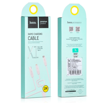 USB kabelis HOCO X1 Rapid USB kabelis HOCO X1 Rapid