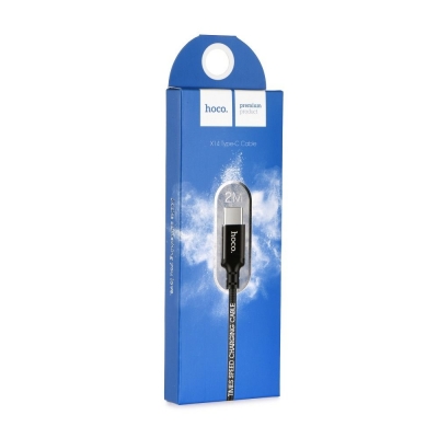USB kabelis HOCO X14 type-C juodas 2m