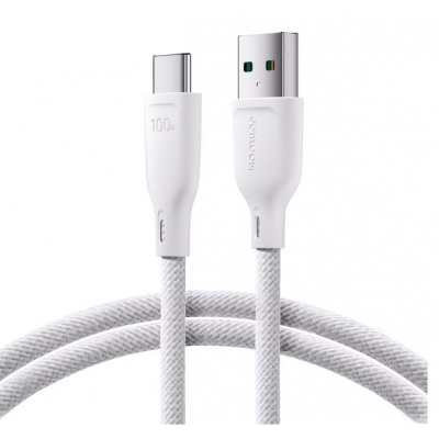 USB kabelis JOYROOM (S-A34) type-C (100W 3A) 1m baltas USB kabelis JOYROOM (S-A34) type-C (100W 3A) 1m baltas