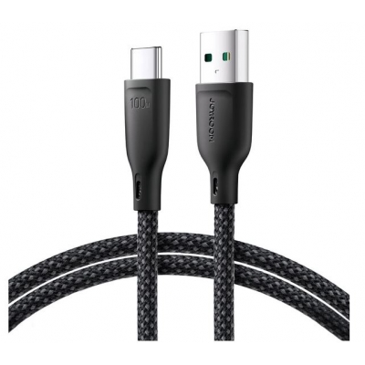 USB kabelis JOYROOM (S-A34) type-C (100W 3A) 1m juodas USB kabelis JOYROOM (S-A34) type-C (100W 3A) 1m juodas