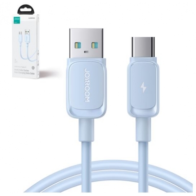 USB kabelis JOYROOM (S-AC027A14) type-C (3A) 1.2m mėlynas USB kabelis JOYROOM (S-AC027A14) type-C (3A) 1.2m mėlynas