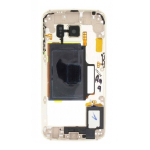 Vidinis korpusas Samsung G925F S6 Edge auksinis su zumeriu ir šoniniais mygtukais originalus (used Grade B)