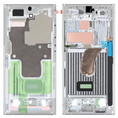 Vidinis korpusas Samsung S918 S23 Ultra Lime / Sky Blue originalus (service pack)