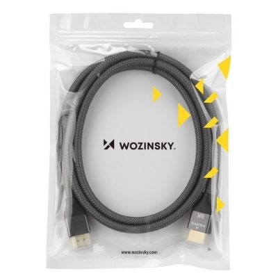 Wozinsky HDMI 2.1 kabelis (8K 60Hz 48Gbps) 1M sidabrinis Wozinsky HDMI 2.1 kabelis (8K 60Hz 48Gbps) 1M sidabrinis