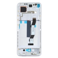 Ekranas Xiaomi Mi 10T / Mi 10T Pro su lietimui jautriu stikliuku ir rėmeliu Silver originalus (service pack)