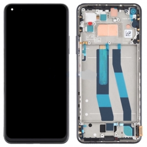 Ekranas Xiaomi Mi 11 Lite 4G / Mi 11 Lite 5G / 11 Lite 5G NE su lietimui jautriu stikliuku ir rėmeliu Black