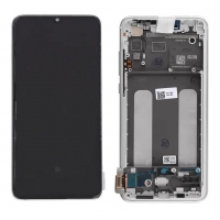 Ekranas Xiaomi Mi 9 Lite su lietimui jautriu stikliuku ir rėmeliu White originalus (service pack)