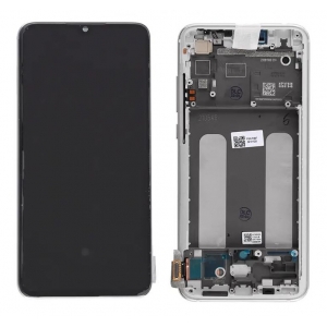Ekranas Xiaomi Mi 9 Lite su lietimui jautriu stikliuku ir rėmeliu White originalus (service pack)