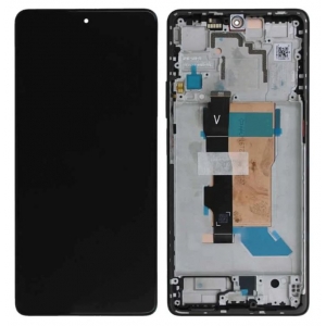 Ekranas Xiaomi Poco F5 5G su lietimui jautriu stikliuku ir rėmeliu Black originalus (service pack)