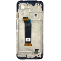 Ekranas Xiaomi Poco M4 5G / Poco M5 4G / Redmi 10 5G / Redmi Note 11E 5G su lietimui jautriu stikliuku ir rėmeliu Black originalus (service pack)