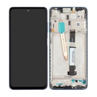 Ekranas Xiaomi Poco X3 Pro / X3 / X3 NFC su lietimui jautriu stikliuku ir rėmeliu Frost Blue