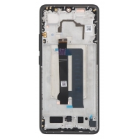 Ekranas Xiaomi Poco X6 Pro 5G su lietimui jautriu stikliuku ir rėmeliu Black OLED
