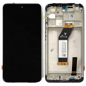 Ekranas Xiaomi Redmi 10 2021 su lietimui jautriu stikliuku ir rėmeliu Black
