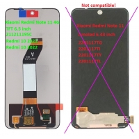 Ekranas Xiaomi Redmi 10 2021 / Redmi 10 2022 su lietimui jautriu stikliuku Black
