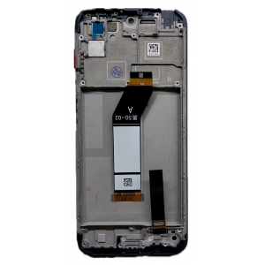 Ekranas Xiaomi Redmi 10 2022 su lietimui jautriu stikliuku ir rėmeliu Black