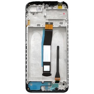 Ekranas Xiaomi Redmi 10C 2022 / Poco C40 su lietimui jautriu stikliuku ir rėmeliu Black