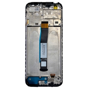 Ekranas Xiaomi Redmi 10C 2022 / Poco C40 su lietimui jautriu stikliuku ir rėmeliu Black originalus (service pack)