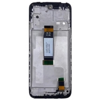 Ekranas Xiaomi Redmi 12 4G / 12 5G / Poco M6 Pro 5G su lietimui jautriu stikliuku ir rėmeliu Black