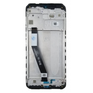 Ekranas Xiaomi Redmi 9 su lietimui jautriu stikliuku ir rėmeliu Black originalus (service pack)