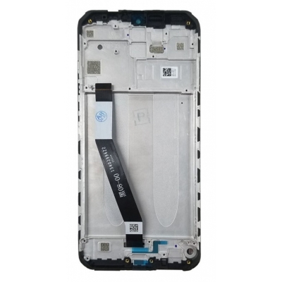 Ekranas Xiaomi Redmi 9 su lietimui jautriu stikliuku ir rėmeliu Black originalus (service pack)