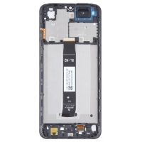 Ekranas Xiaomi Redmi A2 / A2+ su lietimui jautriu stikliuku ir rėmeliu Black originalus (service pack)