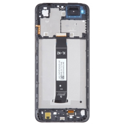 Ekranas Xiaomi Redmi A2 / A2+ su lietimui jautriu stikliuku ir rėmeliu Black originalus (service pack)