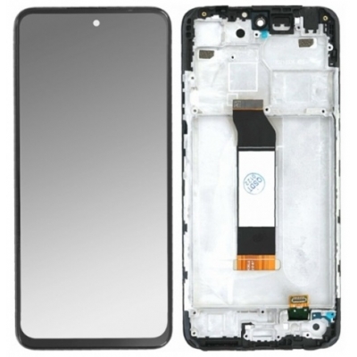 Ekranas Xiaomi Redmi Note 10 5G / Redmi Note 10T 5G / Poco M3 Pro 5G su lietimui jautriu stikliuku ir rėmeliu Black Ekranas Xiaomi Redmi Note 10 5G / Redmi Note 10T 5G / Poco M3 Pro 5G su lietimui jautriu stikliuku ir rėmeliu Black