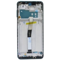 Ekranas Xiaomi Redmi Note 9 Pro / Note 9S su lietimui jautriu stikliuku ir rėmeliu Blue