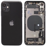 Galinis dangtelis iPhone 11 Black pilnas su šleifais originalus (used Grade B)