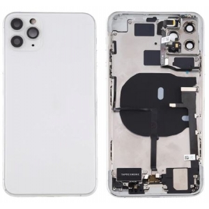 Galinis dangtelis iPhone 11 Pro Max Silver pilnas su šleifais originalus (used Grade B)