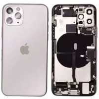 Galinis dangtelis iPhone 11 Pro Silver pilnas su šleifais originalus (used Grade A)