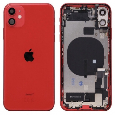 Galinis dangtelis iPhone 11 Red pilnas su šleifais originalus (used Grade B)