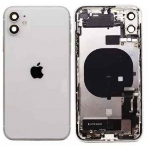Galinis dangtelis iPhone 11 White pilnas su šleifais originalus (used Grade C)