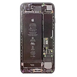 Galinis dangtelis iPhone 7 Black pilnas su šleifais originalus (used Grade C)