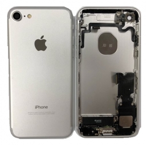 Galinis dangtelis iPhone 7 Silver pilnas su šleifais originalus (used Grade C)