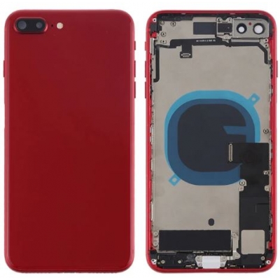 Galinis dangtelis iPhone 8 Plus Red pilnas su šleifais originalus (used Grade C)